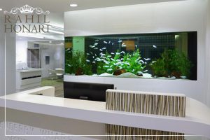 Aquarium in interior decoration design